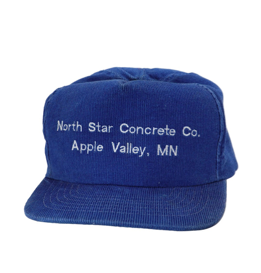 Vintage North Star Concrete Co Apple Valley Minnesota Corduroy Snapback Hat