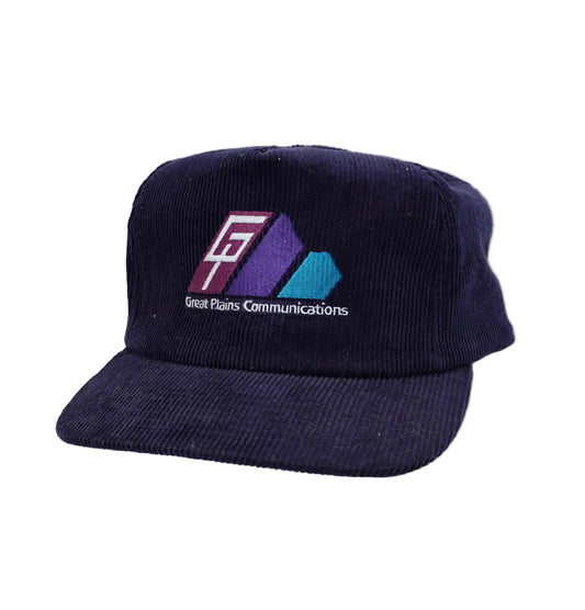 Vintage Great Plains Communications Corduroy Snapback Hat