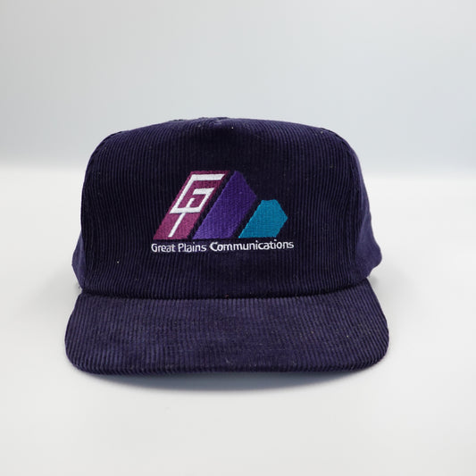 Vintage Great Plains Communications Corduroy Snapback Hat