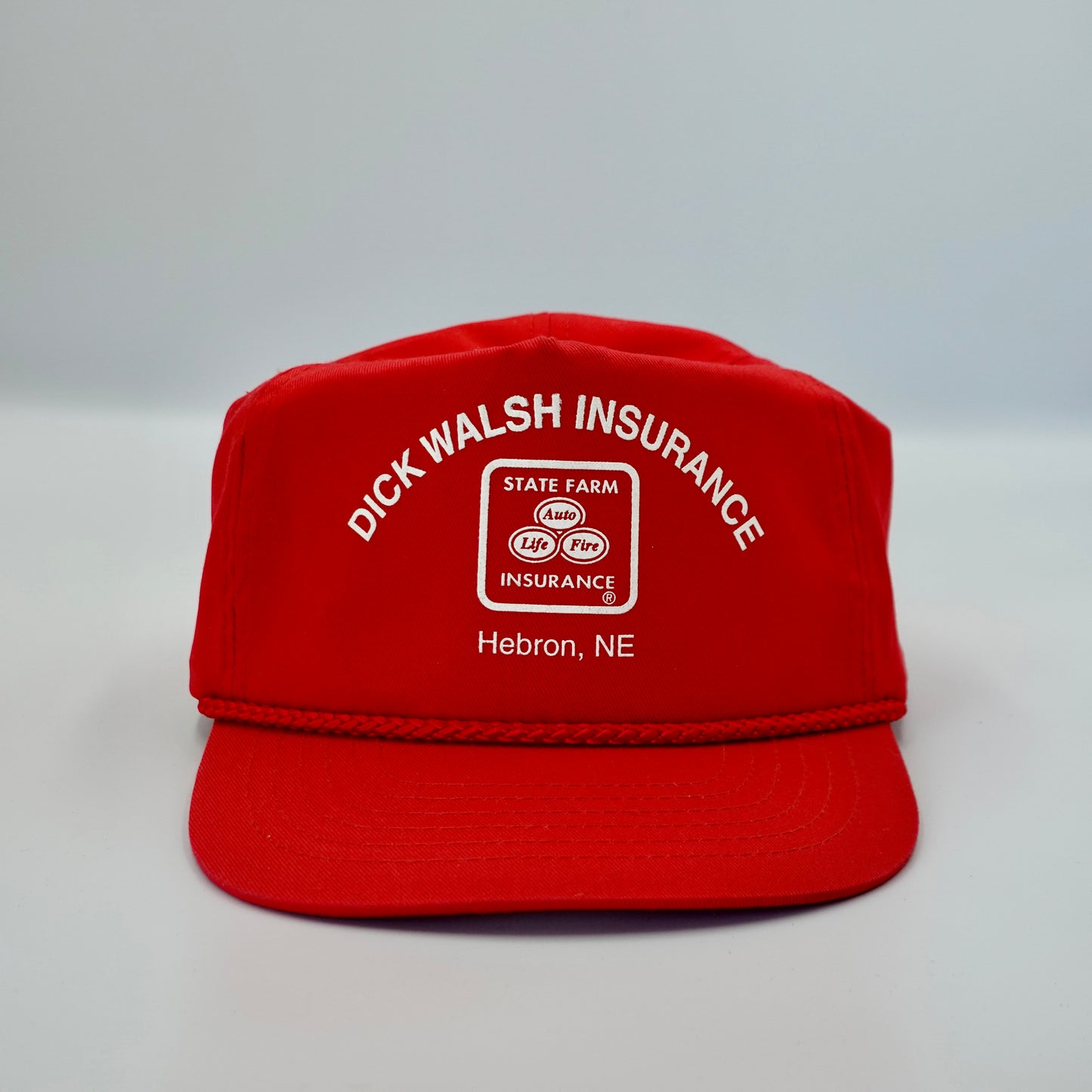 Vintage Dick Walsh State Farm Insurance Hebron Nebraska Snapback Hat