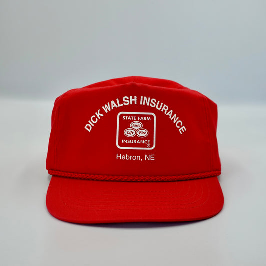 Vintage Dick Walsh State Farm Insurance Hebron Nebraska Snapback Hat