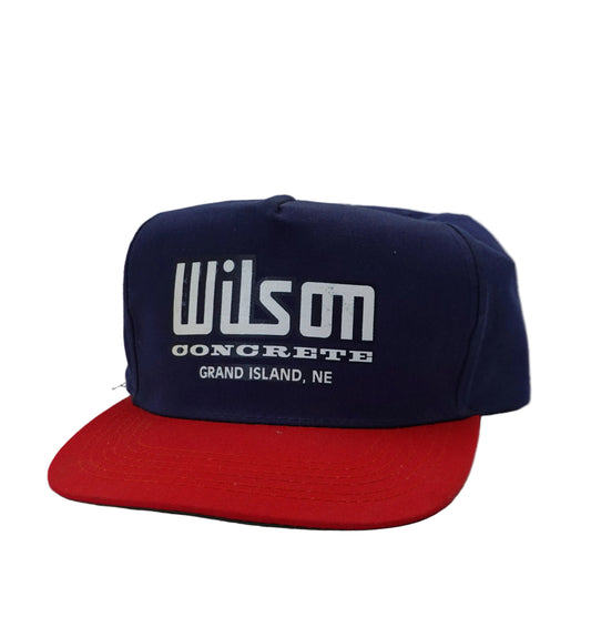 Vintage Wilson Concrete Grand Island Nebraska Snapback Hat