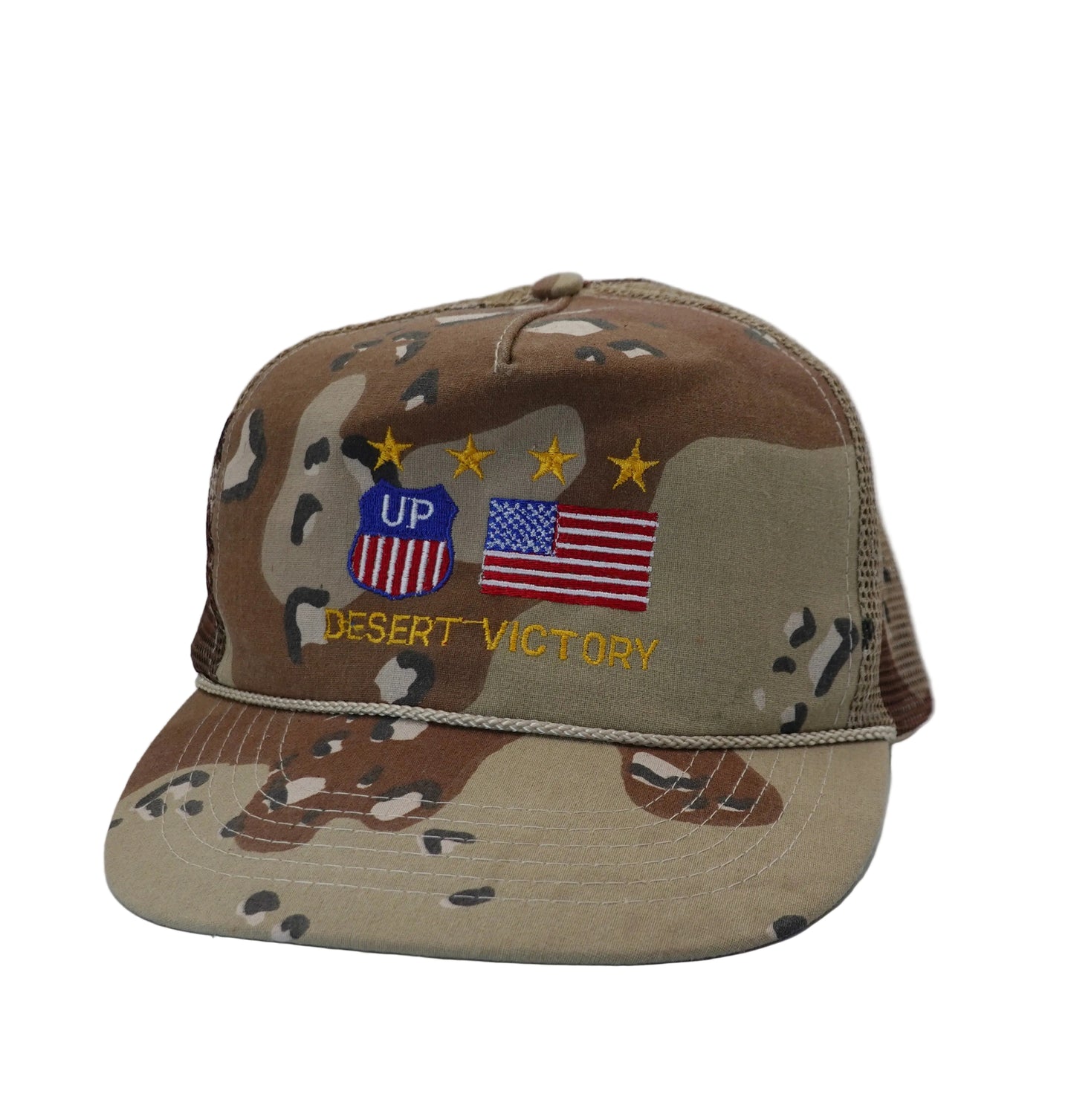 Vintage Desert Storm Victory Camo Snapback Trucker Hat