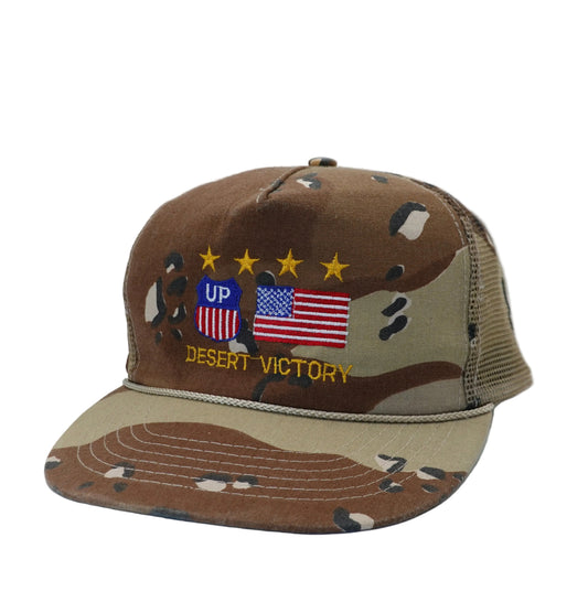 Vintage Desert Storm Victory Camo Snapback Trucker Hat