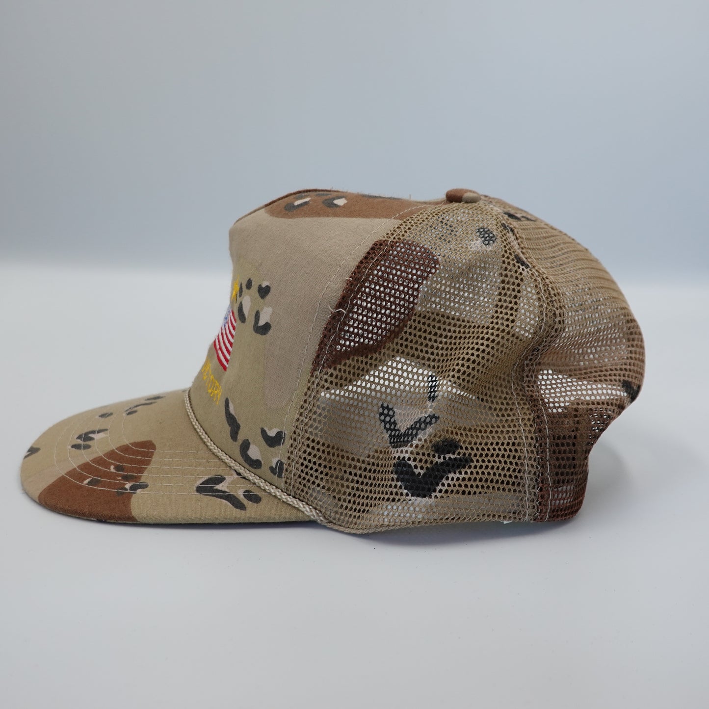 Vintage Desert Storm Victory Camo Snapback Trucker Hat