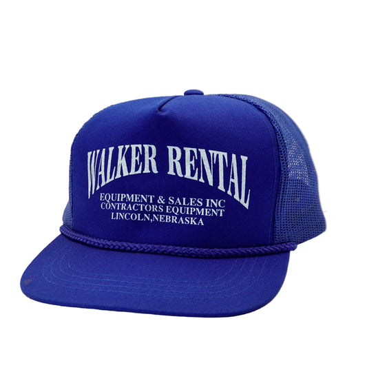 Vintage Walker Rental Equipment & Sales Lincoln Nebraska Snapback Trucker Hat
