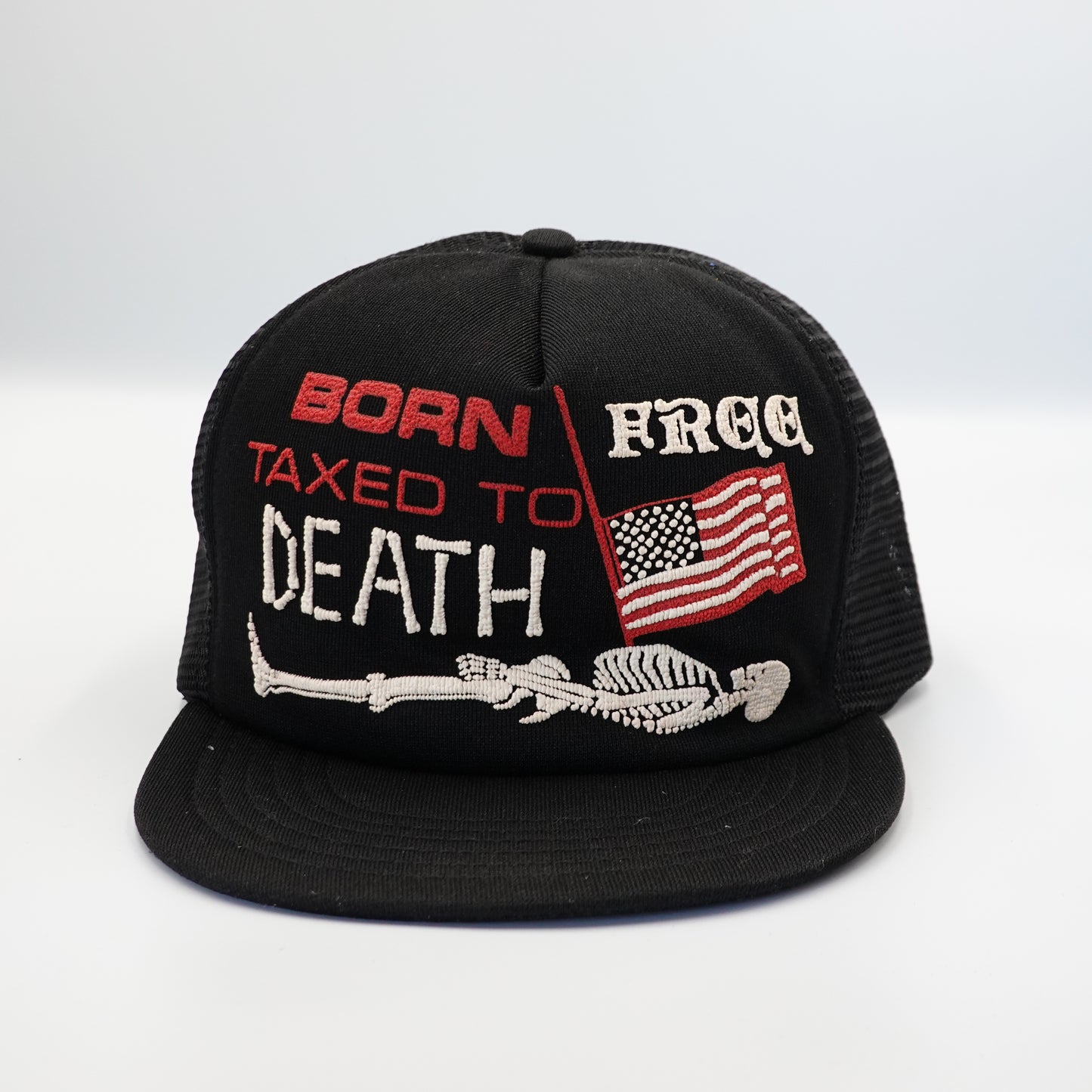Vintage Born Free Taxed to Death Snapback Trucker Hat