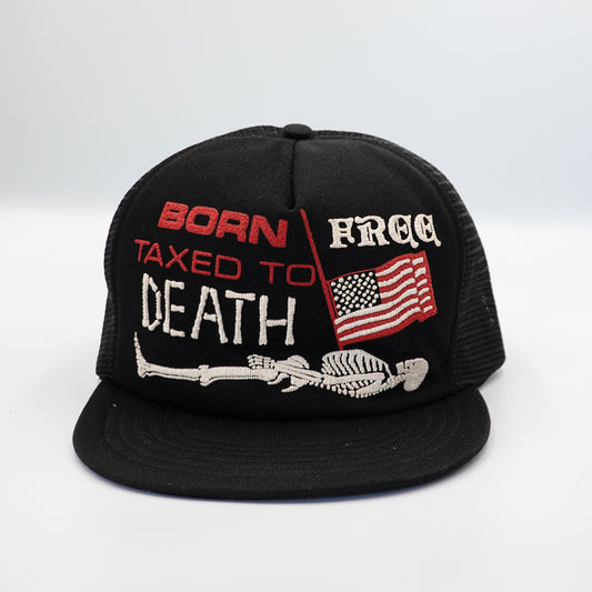 Vintage Born Free Taxed to Death Snapback Trucker Hat