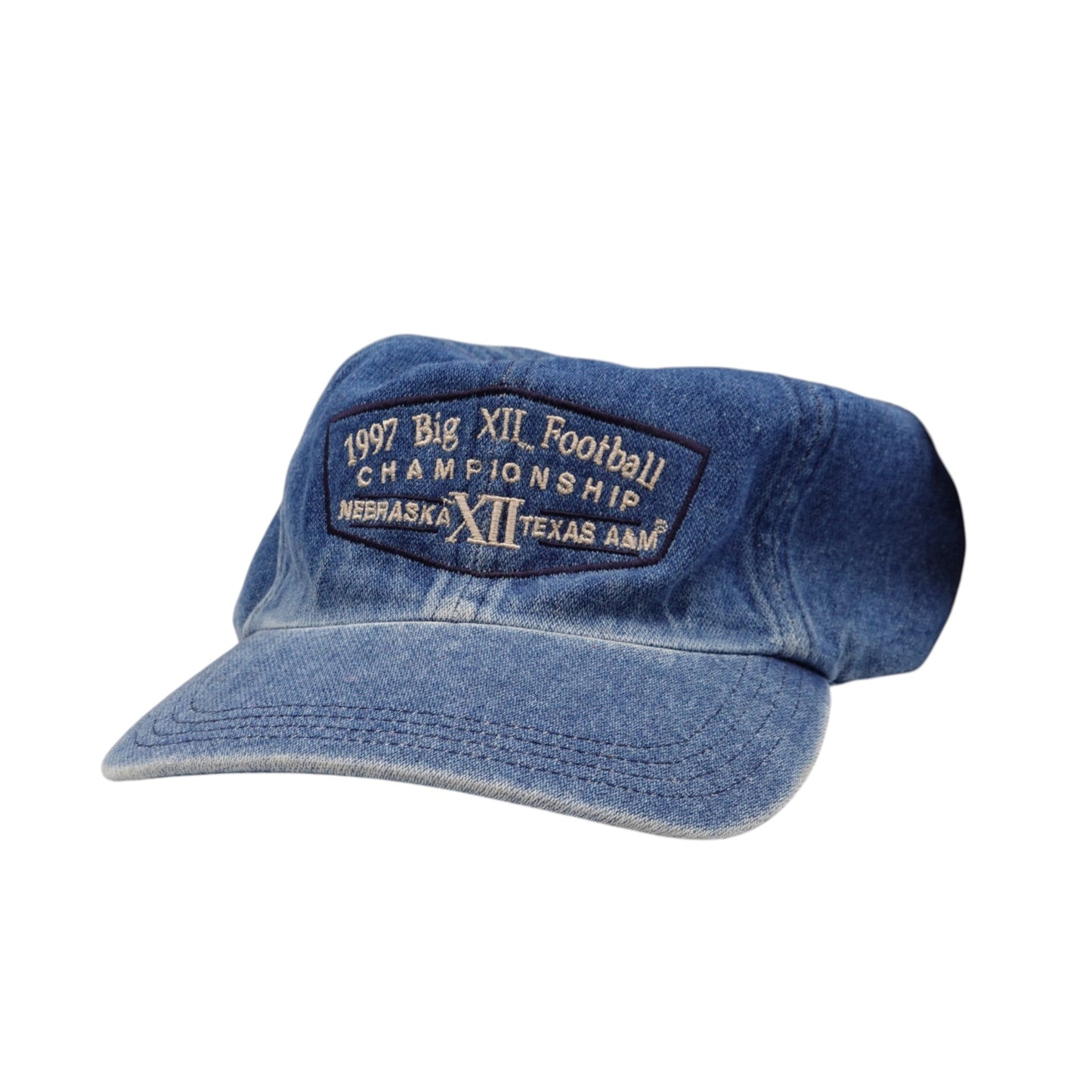Vintage Nebraska Huskers 1997 Big 12 Championship Denim Strapback Hat