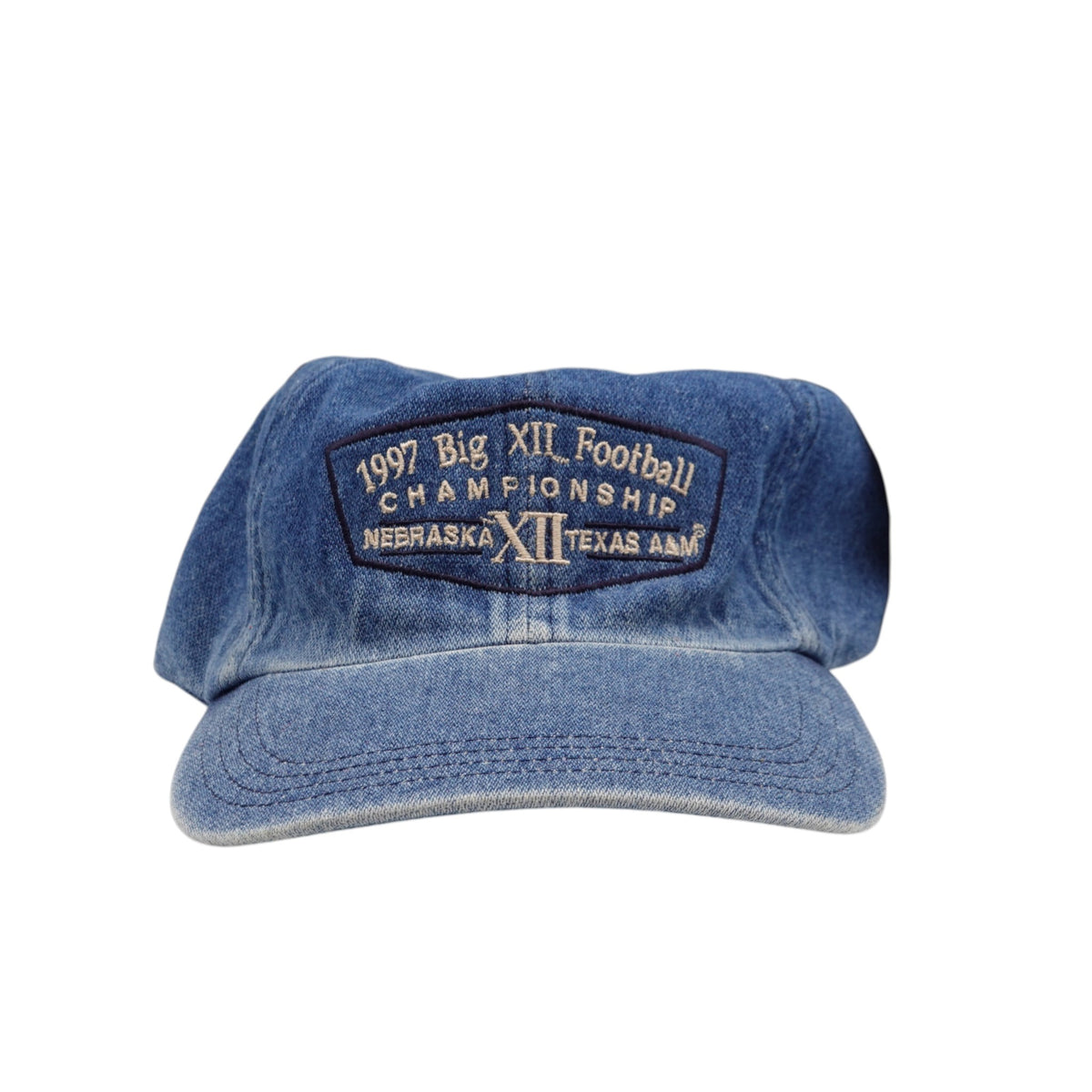 Vintage Nebraska Huskers 1997 Big 12 Championship Denim Strapback Hat
