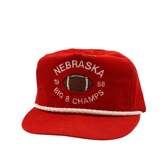 Vintage Nebraska Huskers 1994 Big 8 Champs Corduroy Strapback Hat