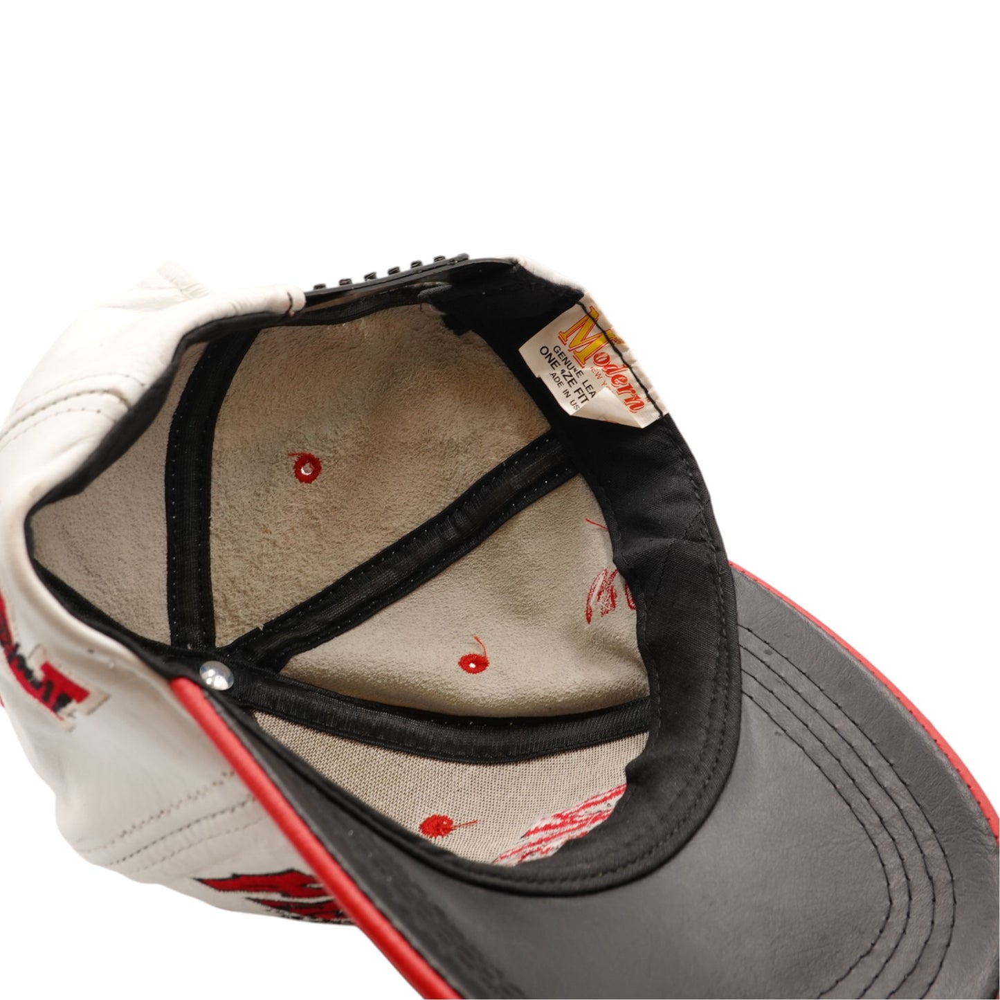 Vintage Nebraska Huskers Leather Snapback Hat