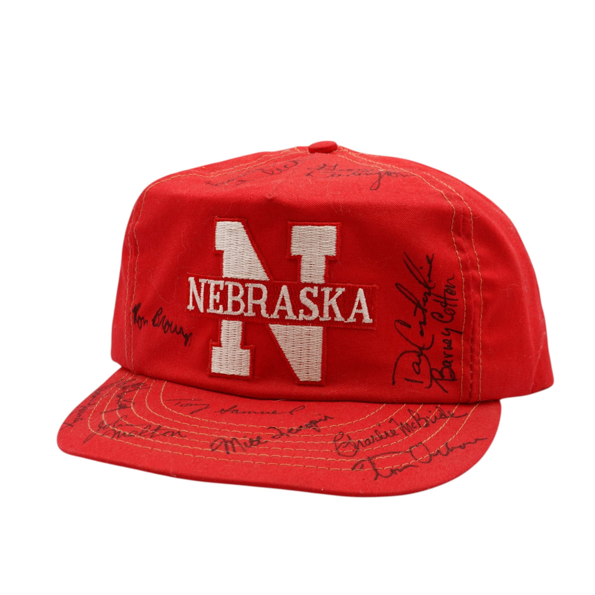 Vintage TOM OSBORNE SIGNED Nebraska Huskers Snapback Hat