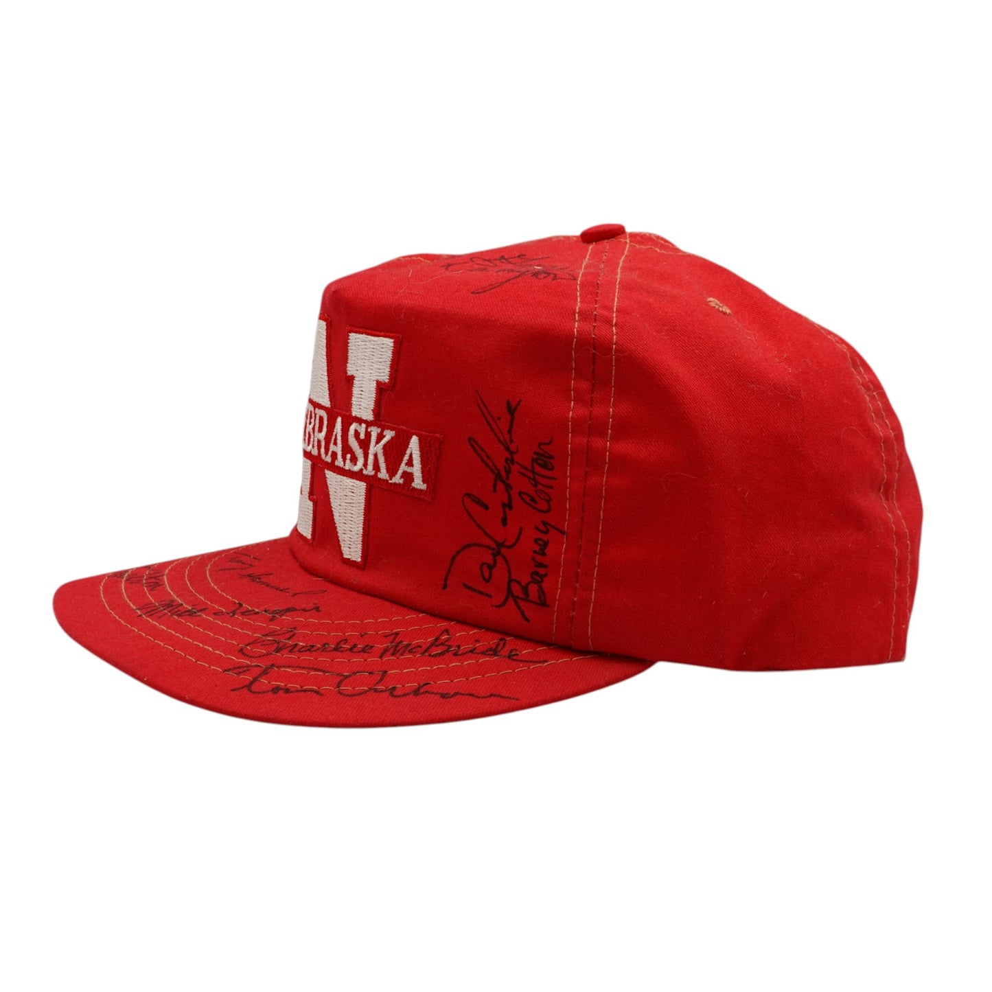 Vintage TOM OSBORNE SIGNED Nebraska Huskers Snapback Hat