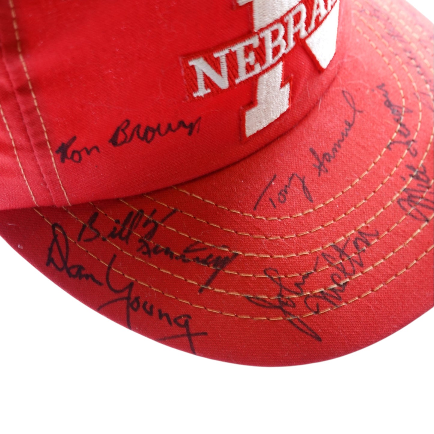 Vintage TOM OSBORNE SIGNED Nebraska Huskers Snapback Hat