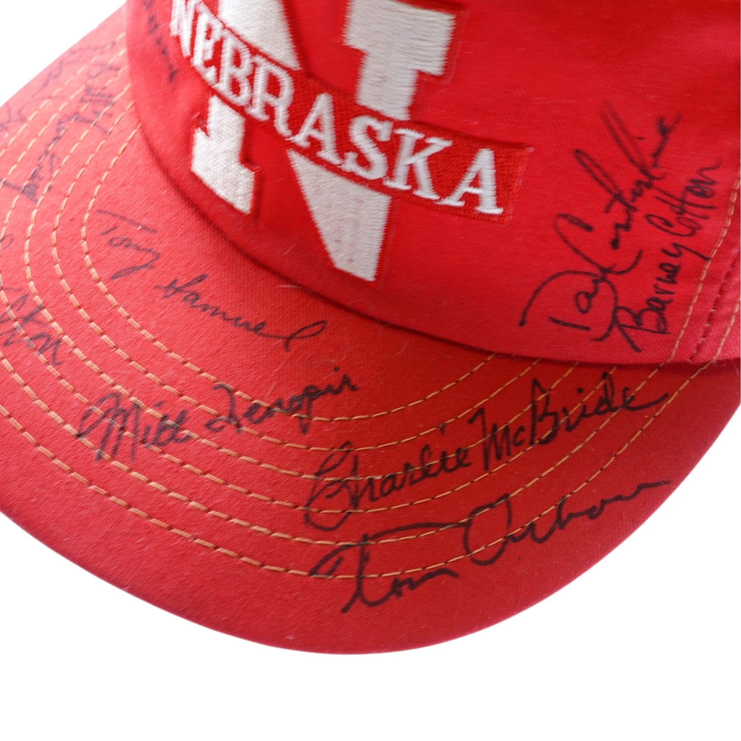 Vintage TOM OSBORNE SIGNED Nebraska Huskers Snapback Hat
