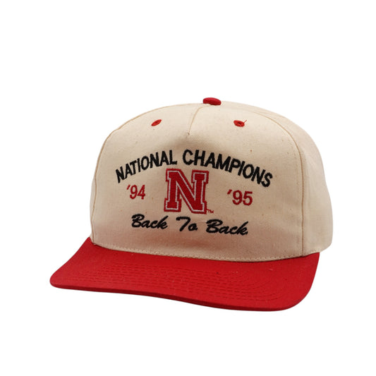 Vintage Nebraska Huskers 1994 1995 National Champions Snapback Hat