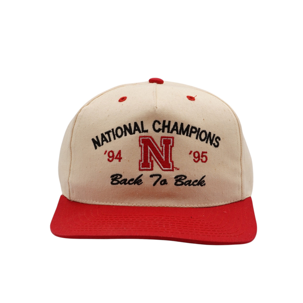 Vintage Nebraska Huskers 1994 1995 National Champions Snapback Hat