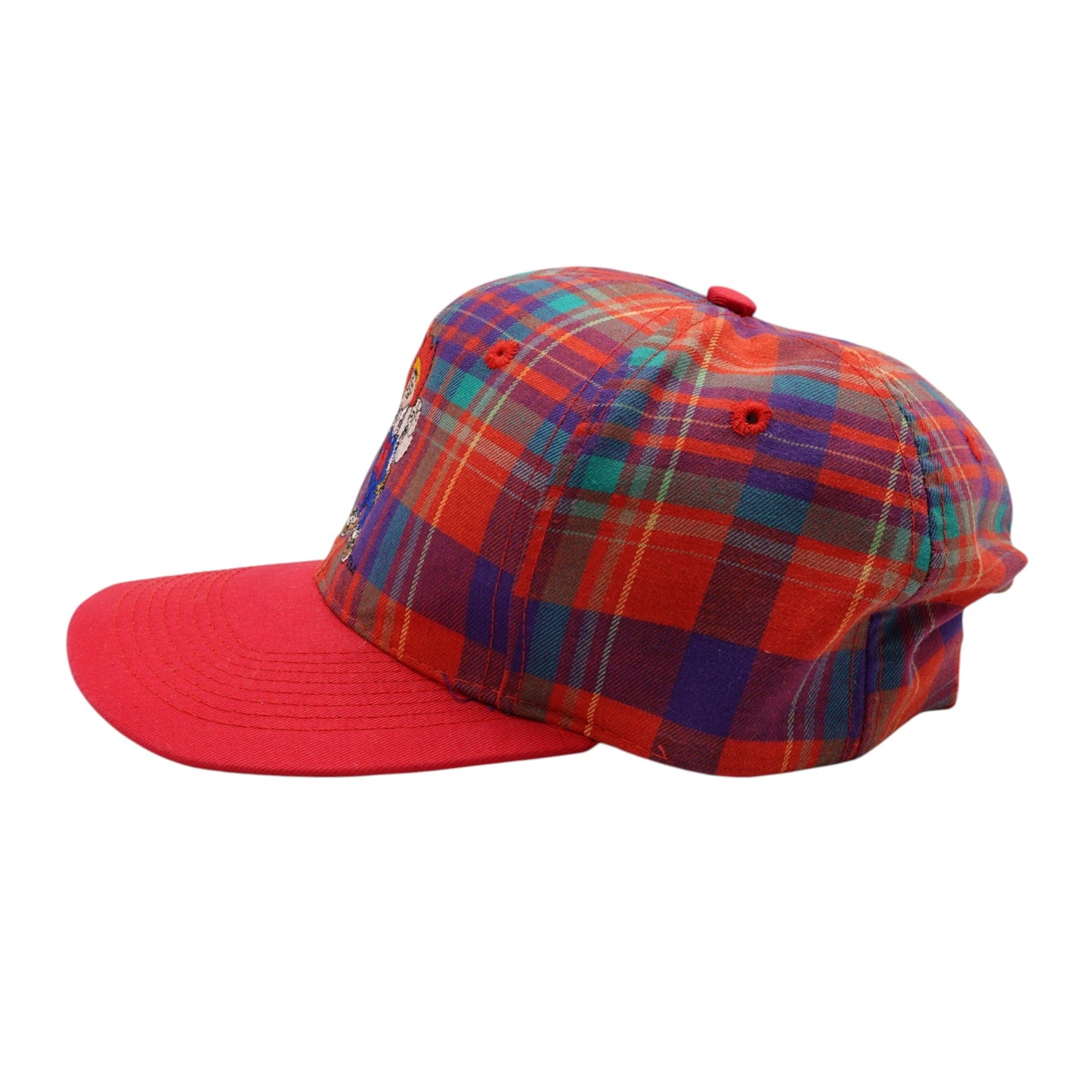 Vintage Nebraska Huskers Herbie Plaid Snapback Hat
