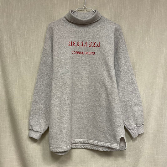 Vintage Nebraska Huskers Tutleneck Crewneck L