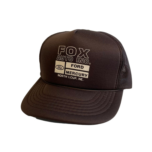 Vintage Fox Auto Inc Ford North Loup Nebraska Snapback Trucker Hat