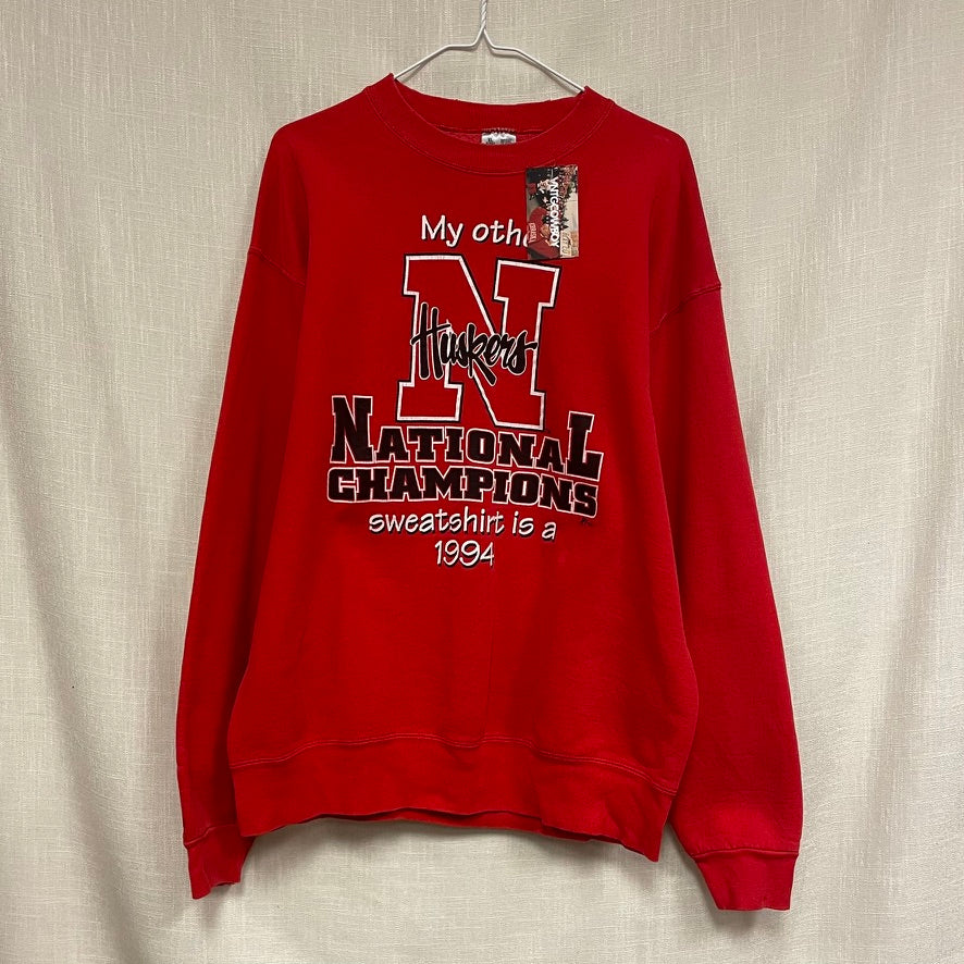 Vintage Nebraska Huskers National Champs Crewneck L