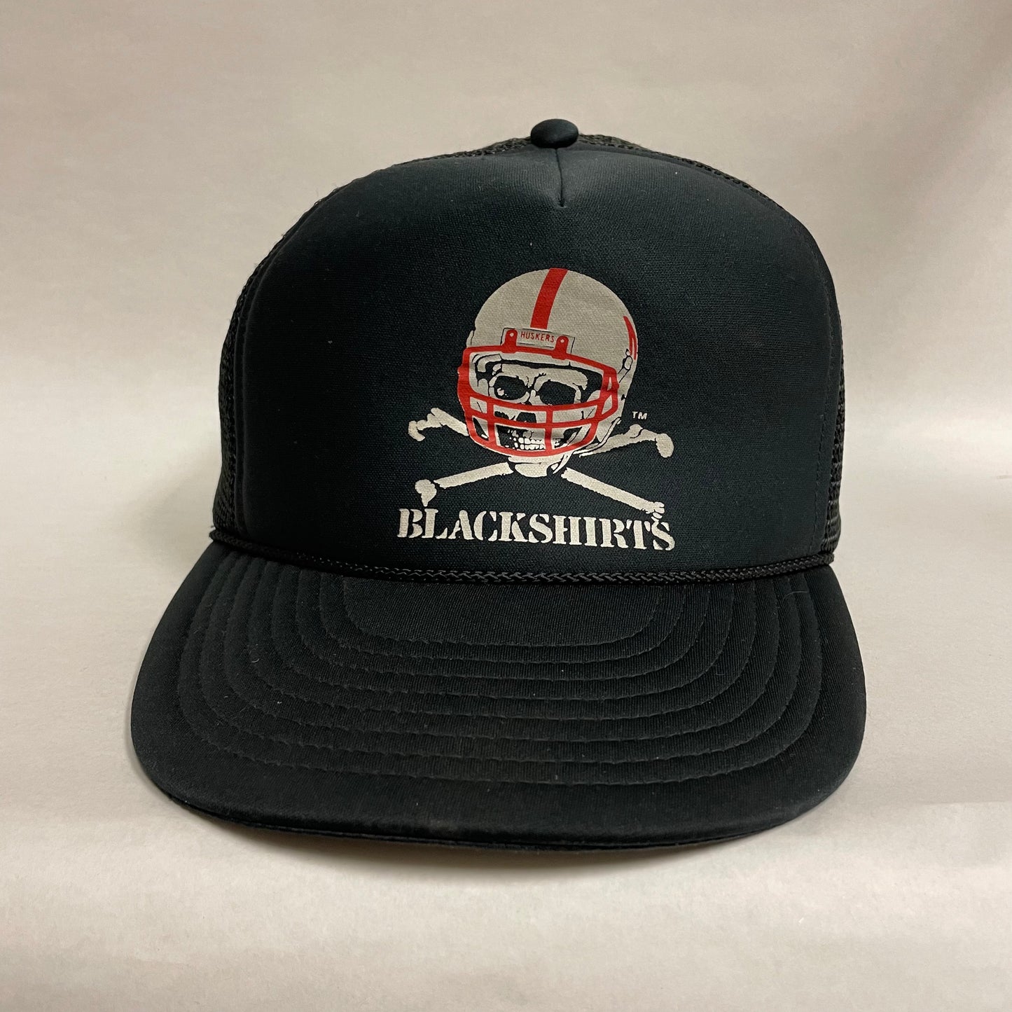Vintage Nebraska Huskers Blackshirts Snapback Trucker Hat