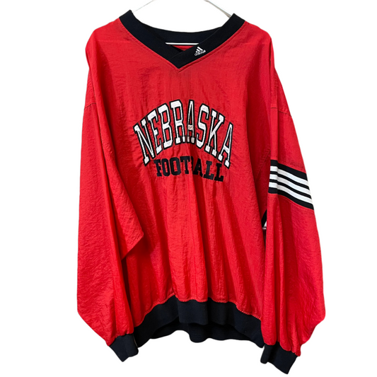Vintage Nebraska Huskers Adidas Windbreaker XXL