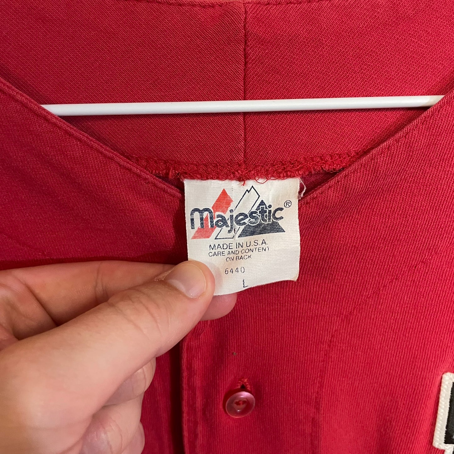 Vintage Nebraska Huskers Baseball Jersey Majestic L