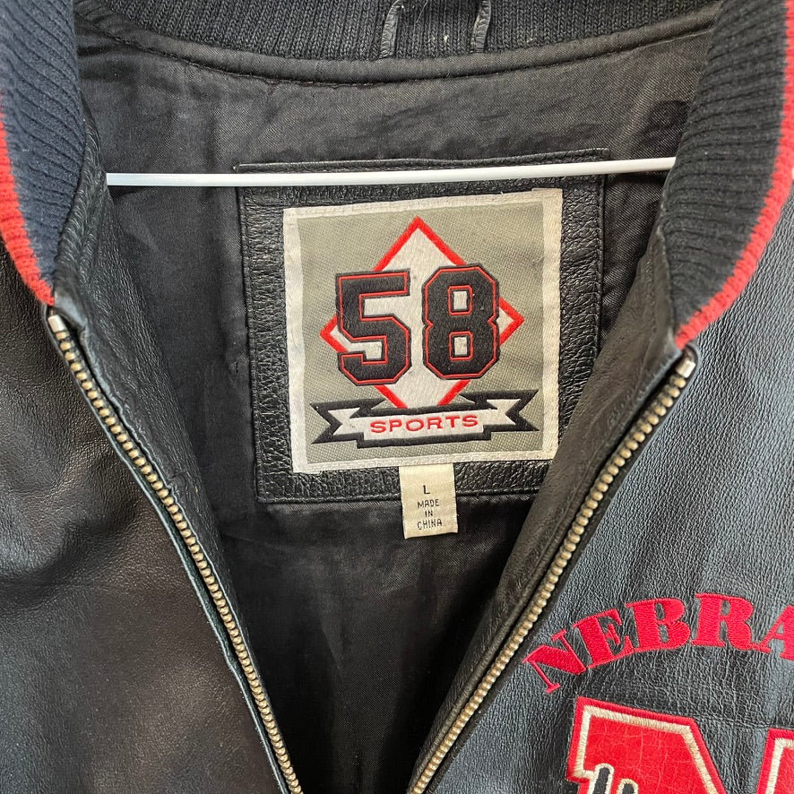 Vintage Nebraska Huskers Leather Jacket L