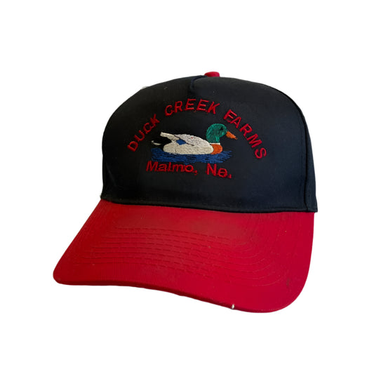 Vintage Duck Creek Farms Malmo, Nebraska Snapback Hat