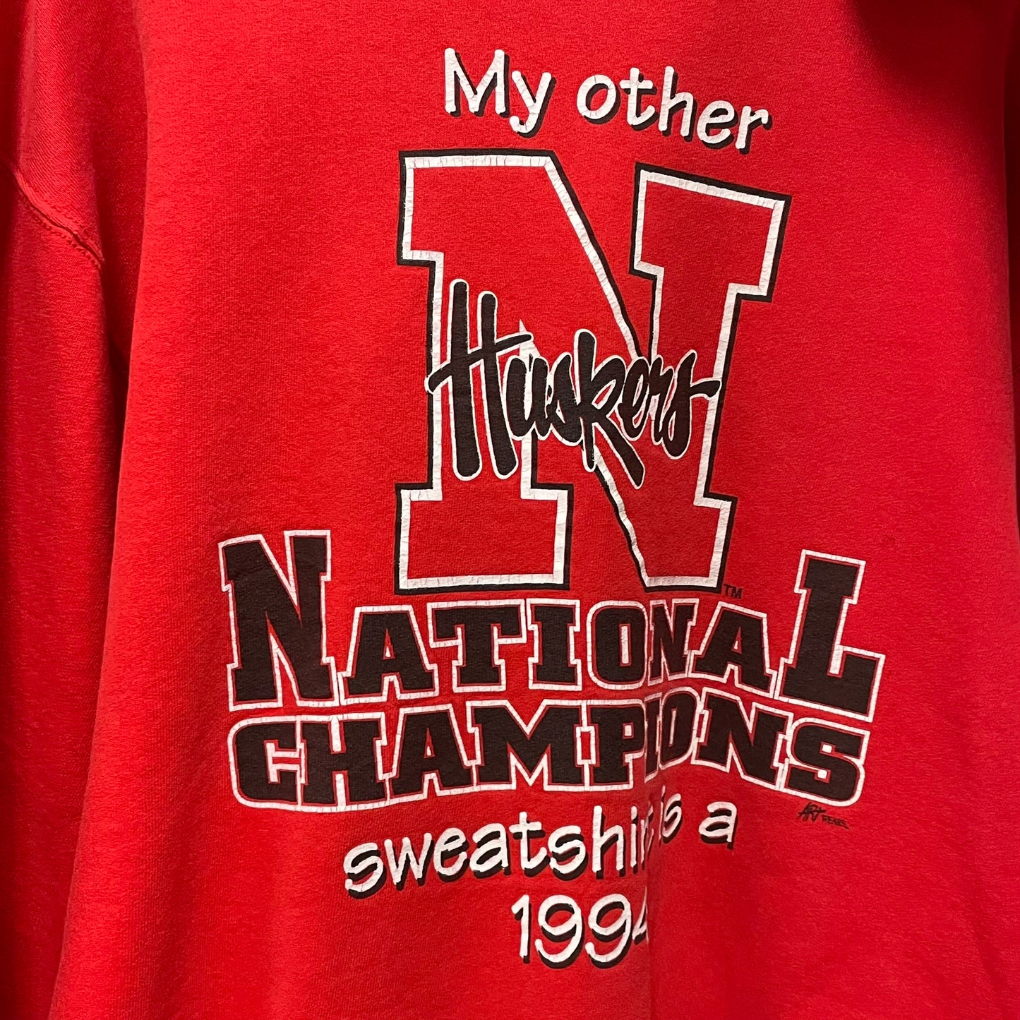 Vintage Nebraska Huskers National Champs Crewneck L