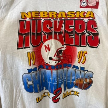 Vintage Nebraska Huskers 1995 National Champions Shirt L