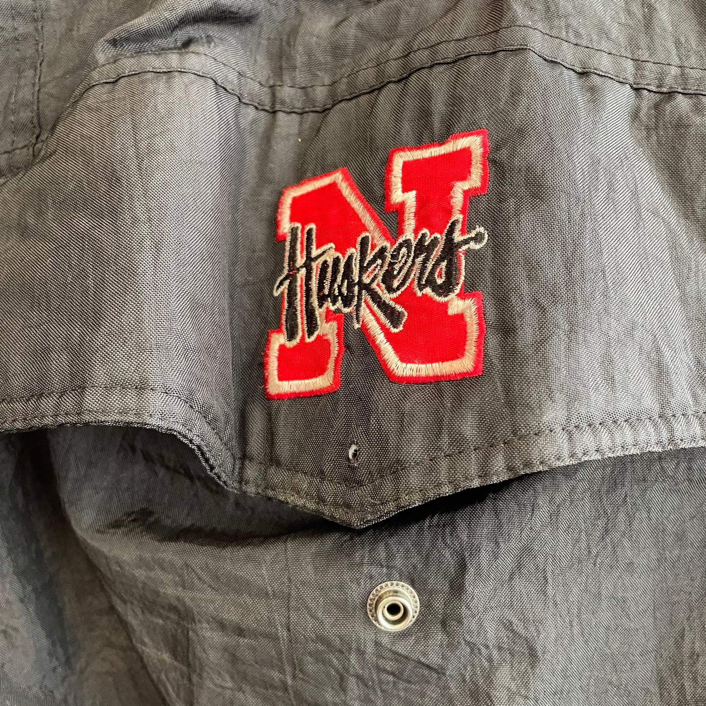 Vintage REVERSIBLE Nebraska Huskers Puffer Quarter Zip Jacket L