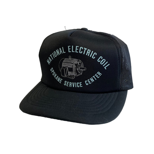 Vintage National Electric Coil Spokane Service Snapback Trucker Hat