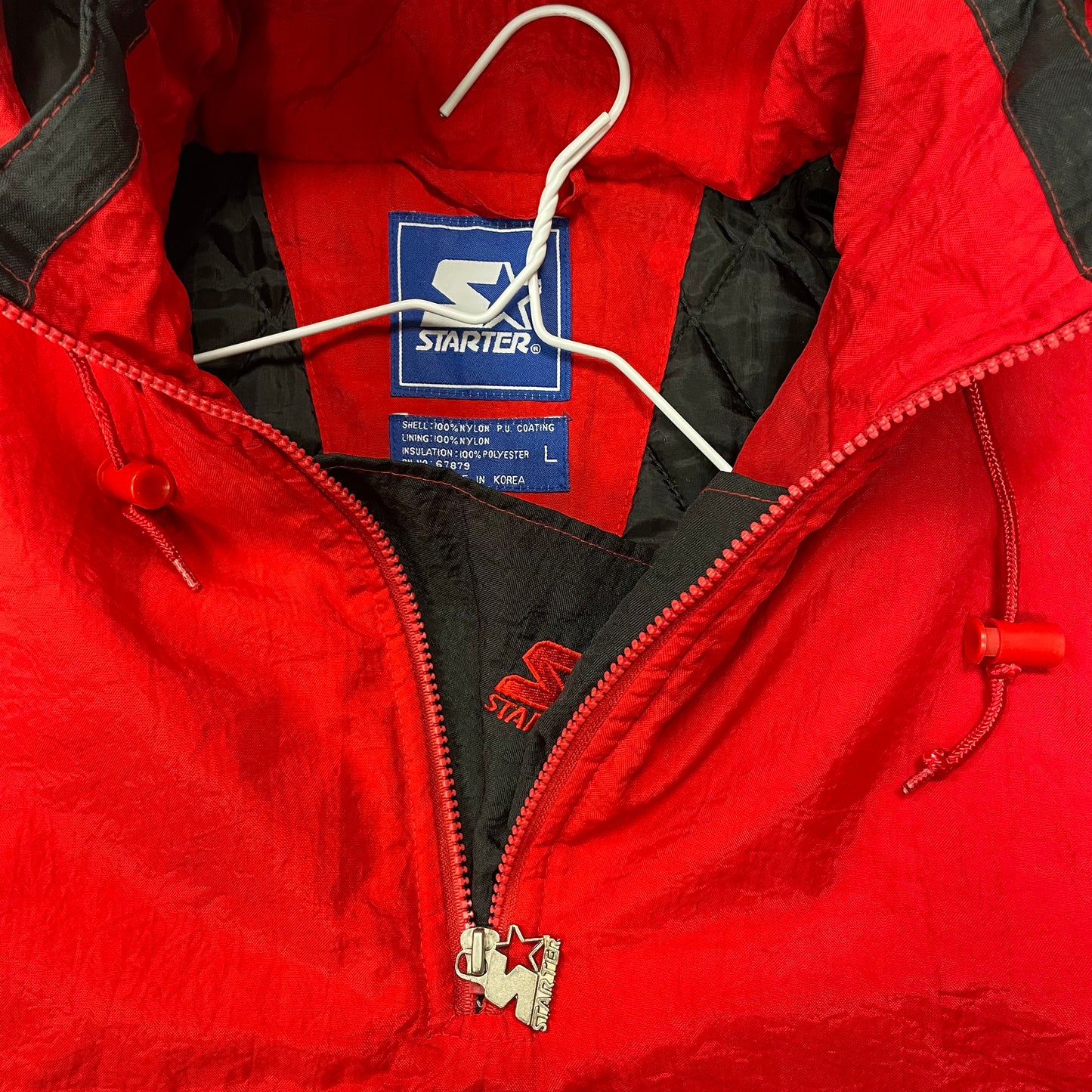 Vintage Nebraska Huskers STARTER Puffer Jacket L