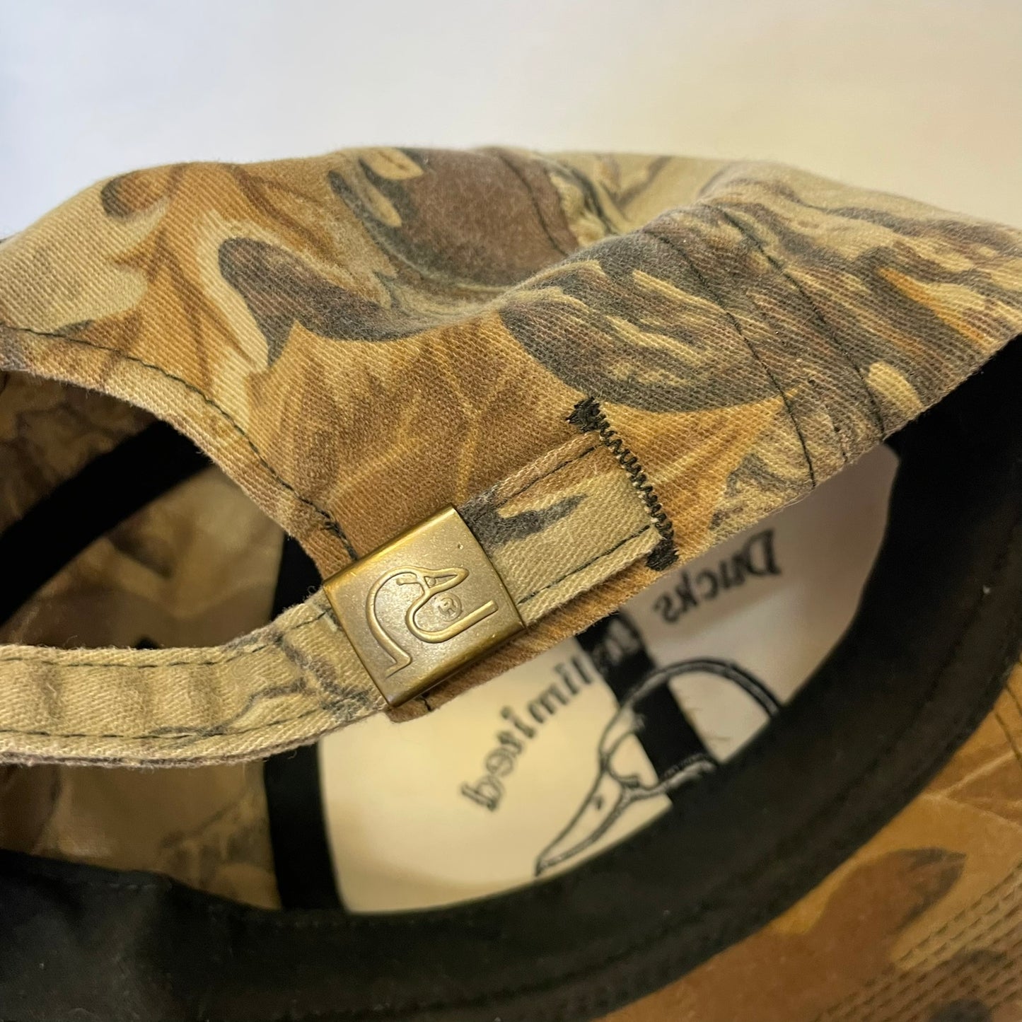 Vintage Ducks Unlimited Oconto County Camo Strapback Hat