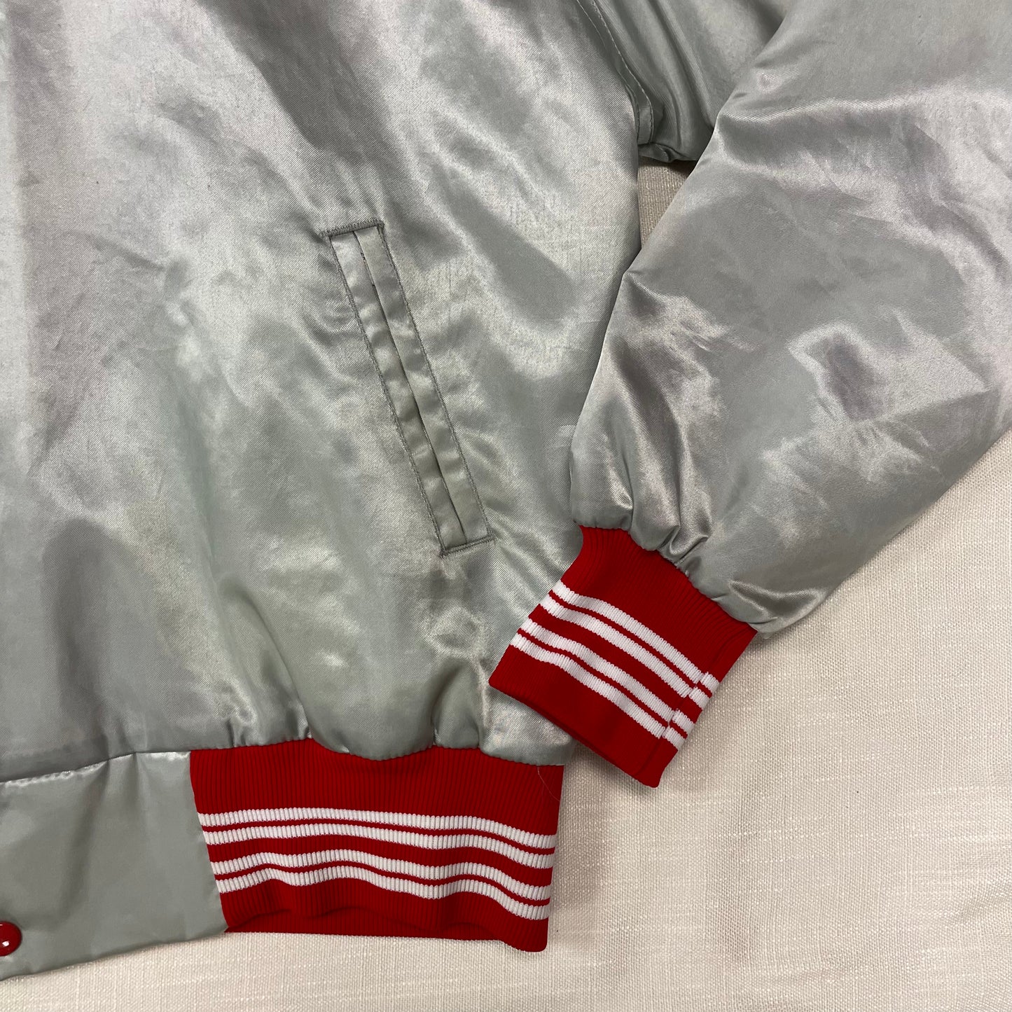 Vintage Nebraska Huskers Satin Jacket L