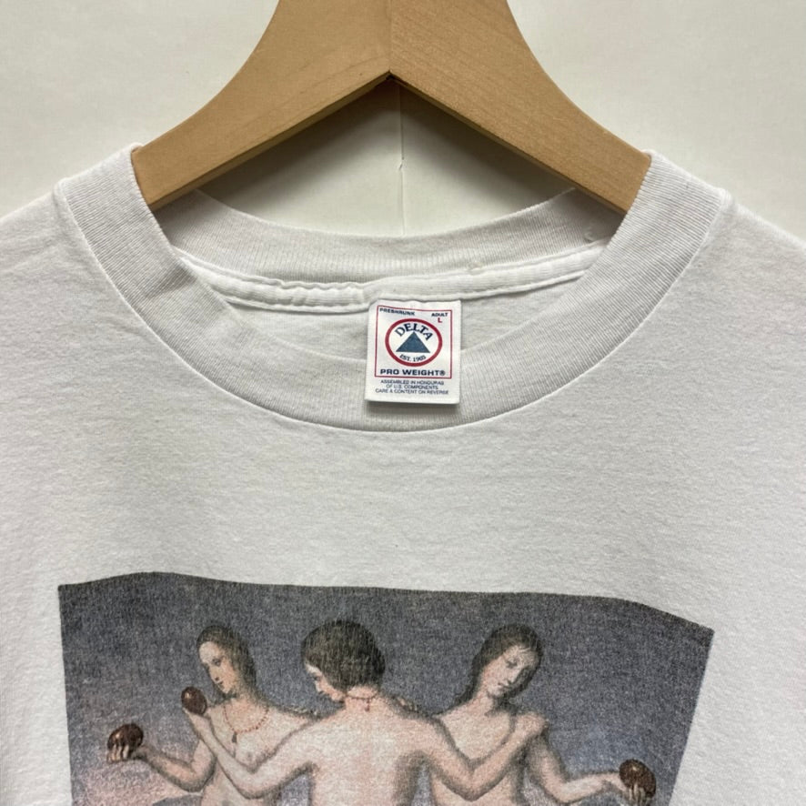 Vintage Humor Women with Balls Graphic Shirt L