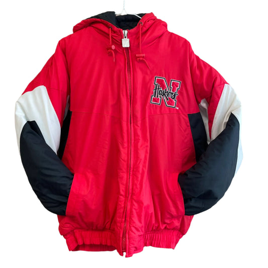 Vintage Nebraska Huskers LOGO 7 Puffer Jacket L