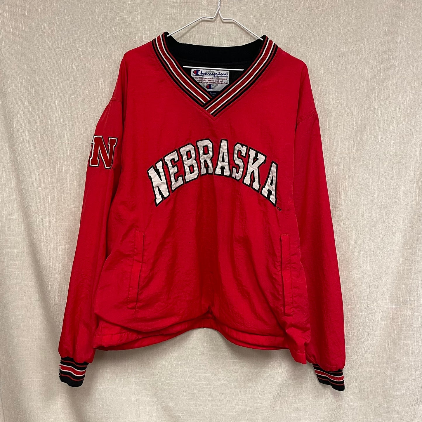 Vintage Nebraska Huskers Champion Windbreaker M