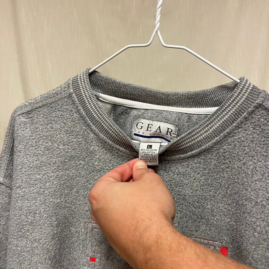 Vintage Nebraska Huskers Fleece Crewneck L