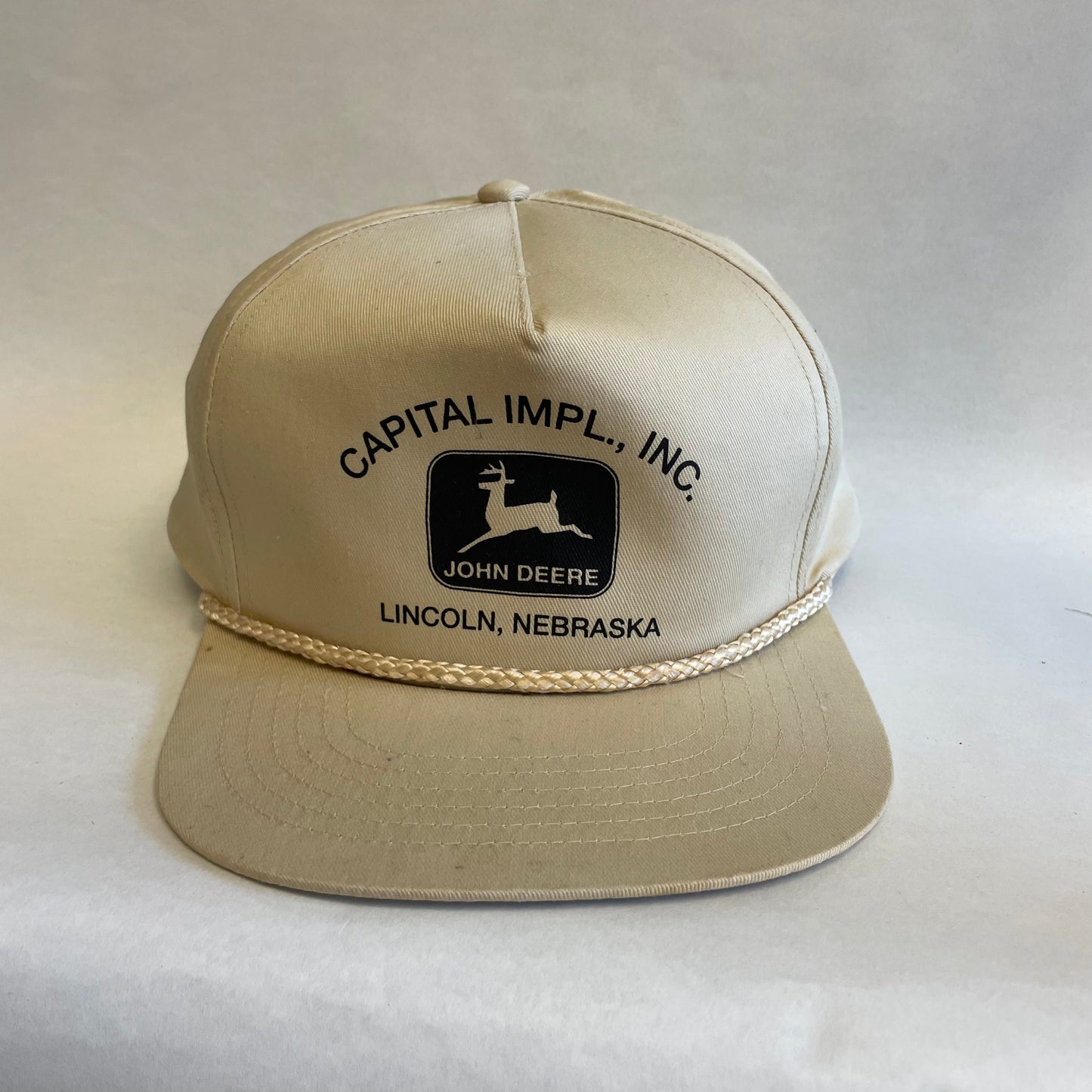 Vintage John Deere Capital Implement Lincoln Nebraska Snapback Hat