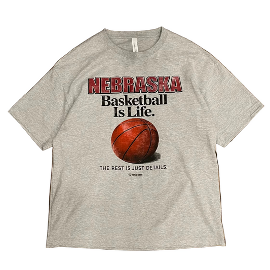 Retro Nebraska Basketball Is Life Heavyweight Huskers T-Shirt