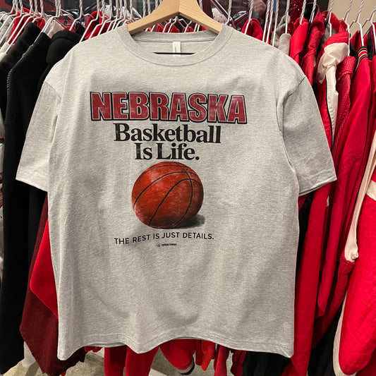 Retro Nebraska Basketball Is Life Heavyweight Huskers T-Shirt