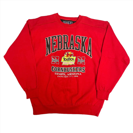 Vintage Nebraska Huskers Tostitos Fiesta Bowl 1996 Galt Sand Crewneck L