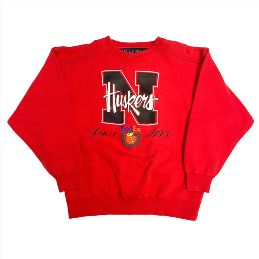 Vintage Nebraska Huskers Orange Bowl 1995 Galt Sand Crewneck L