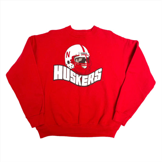 Vintage Nebraska Huskers Discus Crewneck L