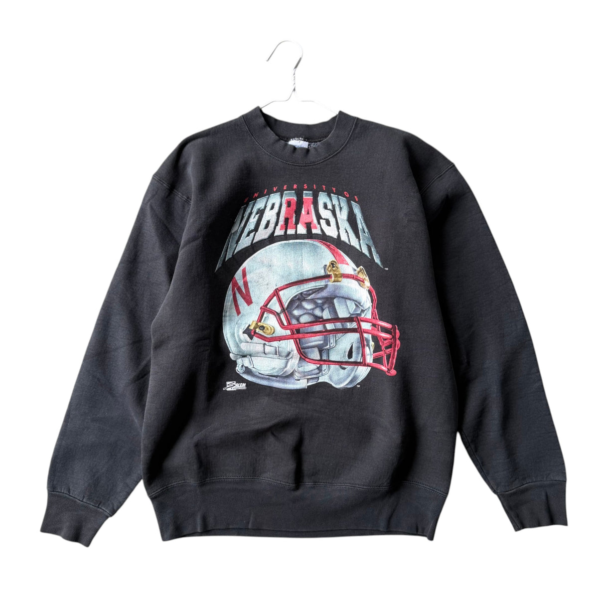 Vintage Nebraska Huskers Salem Helmet Crewneck - L
