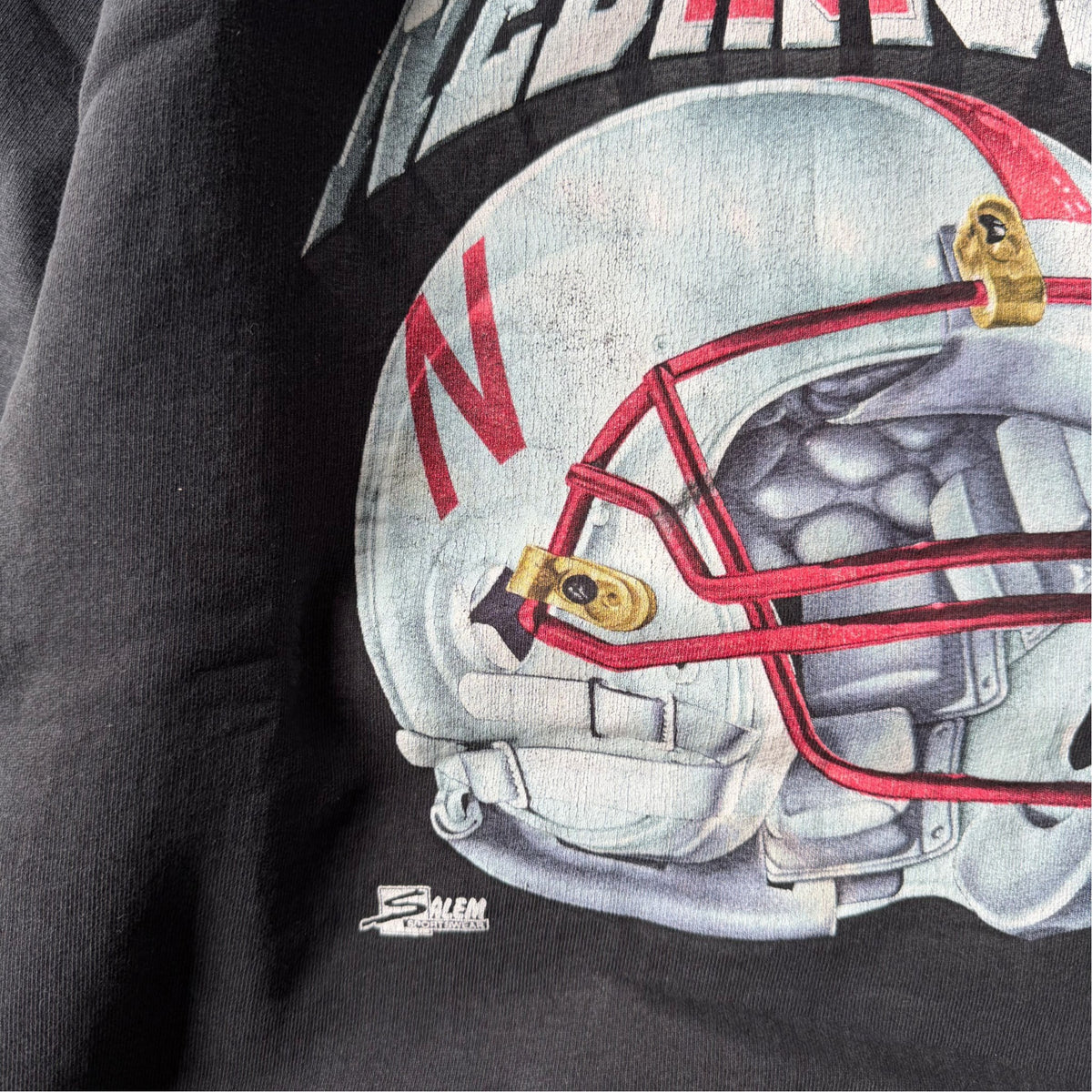 Vintage Nebraska Huskers Salem Helmet Crewneck - L